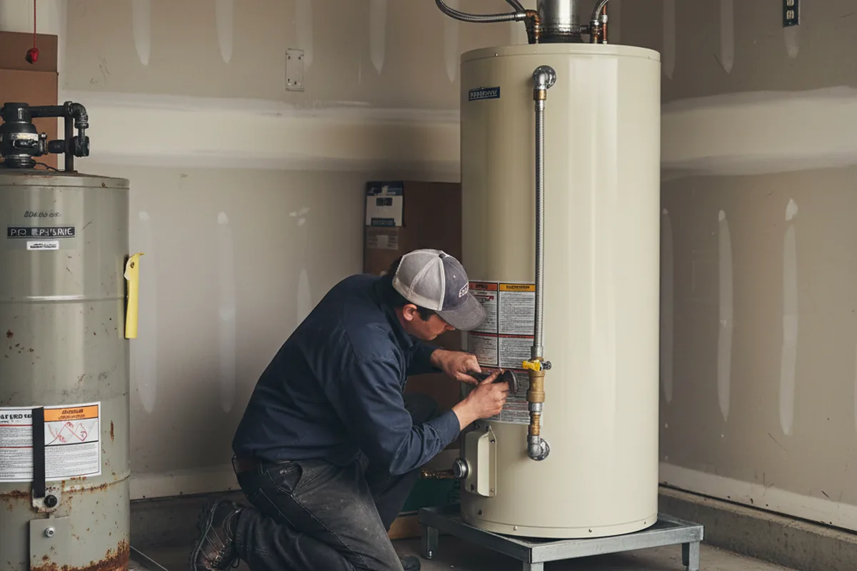 Water heater and shutoff valve replacement in La Crosse
