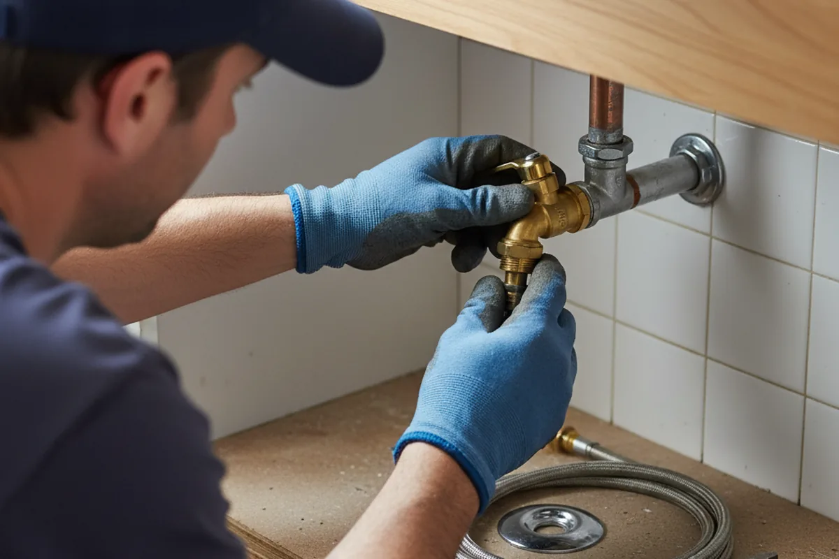Shutoff valve and fitting work during Faucet and Fixture Repair in La Crosse